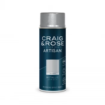 Image of Craig & Rose Artisan Silver Metallic Effect Spray Paint