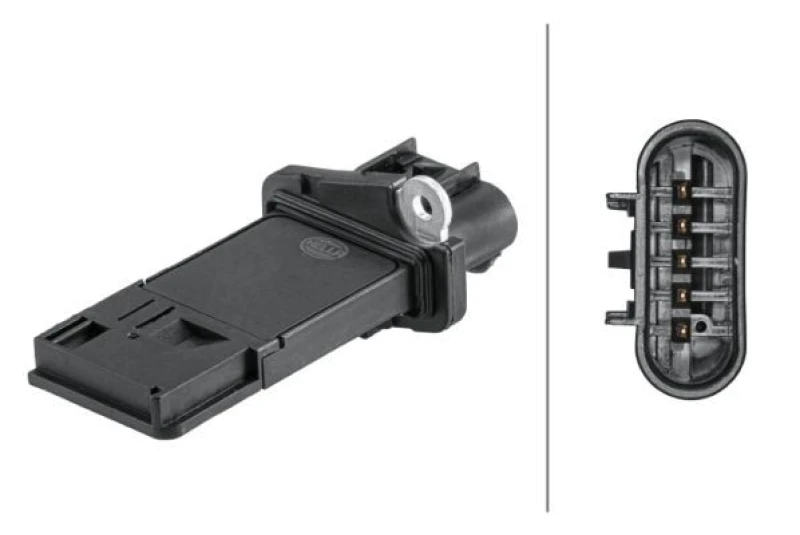 Image of HELLA Mass air flow sensor HELLA 8ET 358 095-611