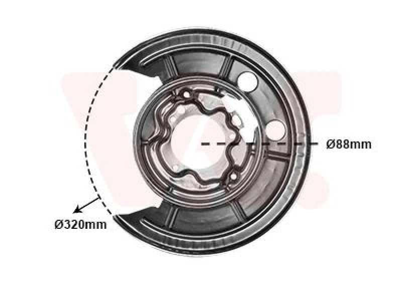Image of VAN WEZEL Brake disc backing plate VAN WEZEL 1651373