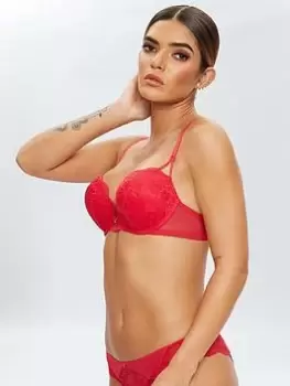 Image of Ann Summers Bras Sexy Lace Planet Boost Bra, Bright Red, Size 32A, Women
