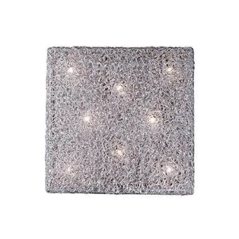 Image of Quadro 8 Light Indoor Square Small Flush Light Mesh Chrome, G9