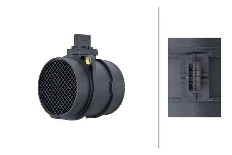 Image of HELLA Mass air flow sensor HELLA 8ET 358 166-441