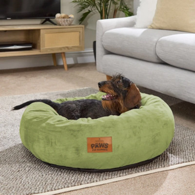 Image of Slumberdown Slumberdown Paws for Slumber Donut Pet Bed, Large, 75cm Diameter in Green Green L Unisex 5012924077223