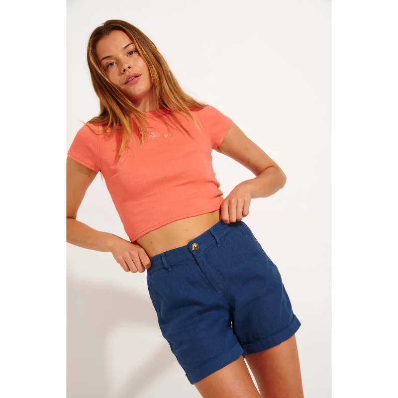 Image of banana moon Womens Bermuda shorts Banana Moon Planet Hawston Bleu Female M
