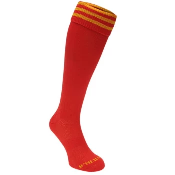 Image of ONeills Football Socks Senior - Red/Amber