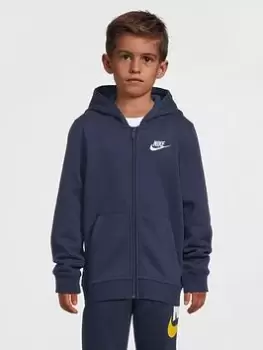 image of Nike Kids NSW Hoodie Full Zip Club - Navy, Size S+