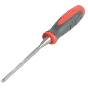 image of Faithfull Bevel Edge Chisel Red Soft-Grip 6mm (1/4in)