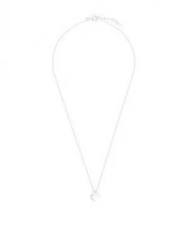 Image of Accessorize Sterling Star and Moon Pendant Necklace - Silver