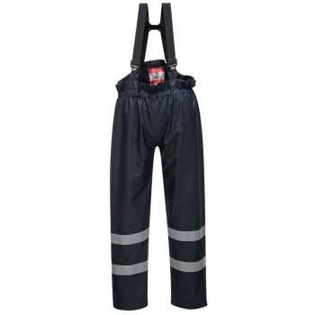 image of Portwest - S772NARXL - sz XL Bizflame Rain FR Multi Protection Unlined Trouser - Navy