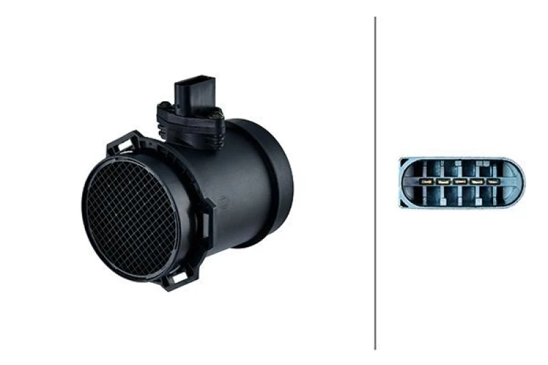 Image of HELLA Mass air flow sensor HELLA 8ET 358 095-901