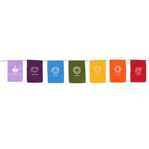 Image of Chakra Symbol Square Rainbow Bunting