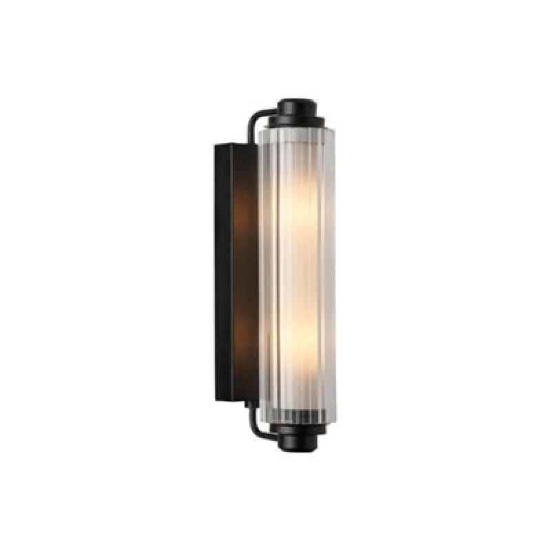 Image of Nordlux Nimal Plastic Wall Light Bathroom Safe Black,mains