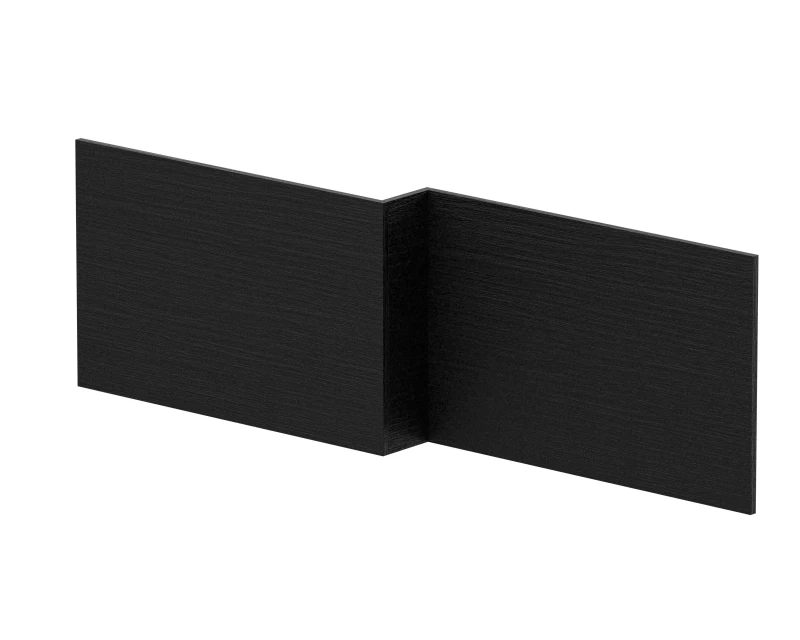 Image of Balterley Reversible Bath Panel Woodgrain Charcoal Black 1700mm Black unisex