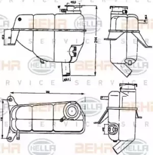 Image of x1 Behr Radiator Tank 8MA376755-171 Genuine replacement part for Car Made in CN
