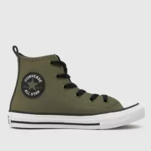 Converse khaki all star hi counter Junior Trainers