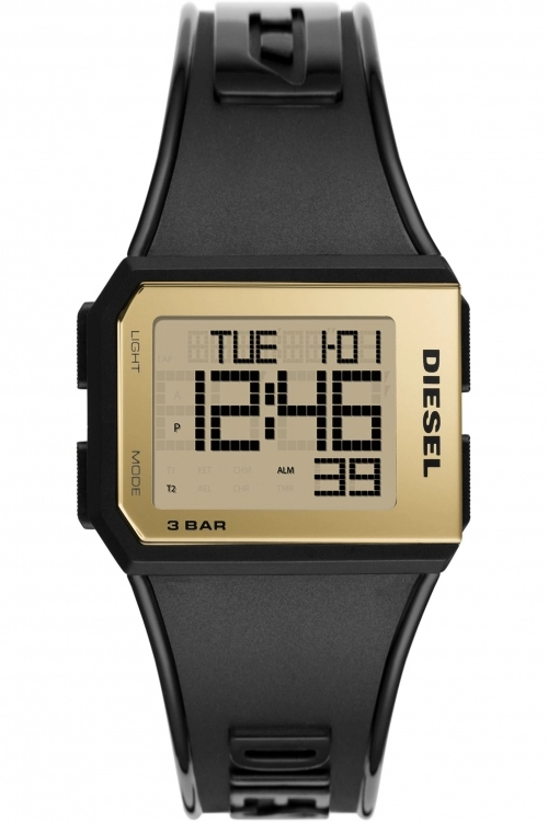 Image of Diesel Gold And Black 'Chopped' Fashion Watch - Dz1943