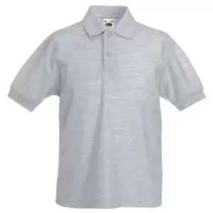 Image of Fruit Of The Loom Childrens/Kids Unisex 65/35 Pique Polo Shirt (12-13) (Heather Grey)