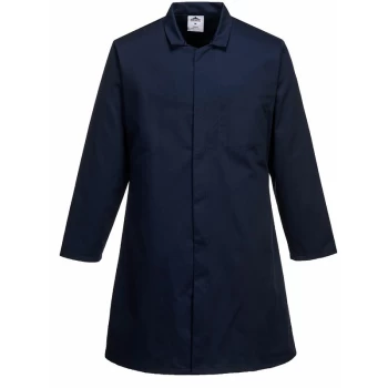 Image of 2202 - Navy Mens Food Industry Coat/overcoat, One Pocket sz Large Regular - Portwest