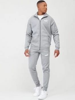 Image of Puma Clean Sweat Tracksuit - Medium Grey Heather