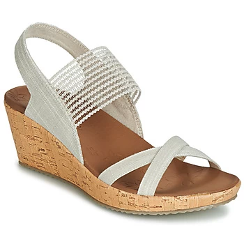 image of Skechers BEVERLEE womens Sandals in Beige