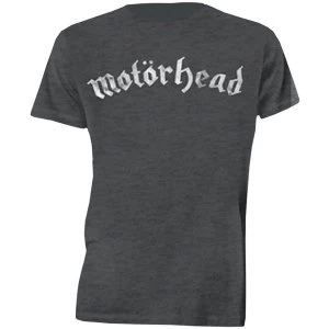 image of Motorhead - Distressed Logo Unisex Large T-Shirt - Grey