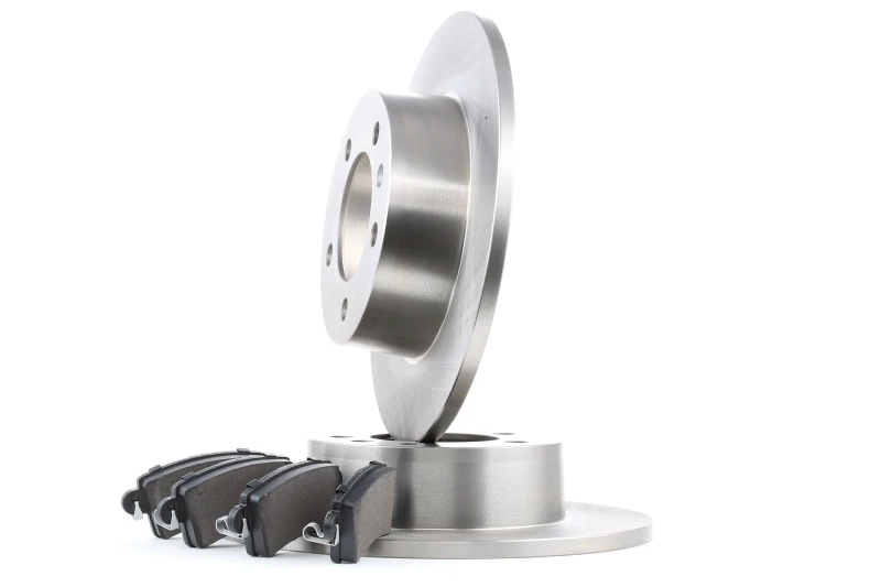 Image of RIDEX 3405B0179 Brake disc and pads set Rear Axle, Brake Disc Type: Solid Brake Set,disc brakes (3405)