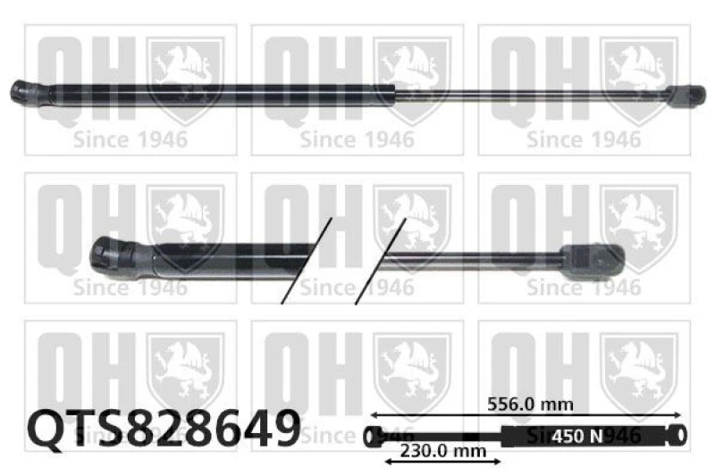 Image of QUINTON HAZELL Tailgate strut QUINTON HAZELL QTS828649