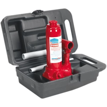 image of SJ2BMC Bottle Jack 2tonne with Storage Case - Sealey