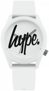 image of Hype White Dial Silicone Strap Watch