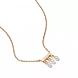 Image of Treasures Seed Pearl Trio 18ct Gold Plated Necklace TN04_GP