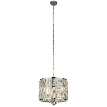 image of Searchlight Lighting - Searchlight BIJOU - 3 Light Chrome Ceiling Pendant with Crystal Glass