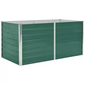 image of Raised Garden Bed 160x80x77cm Galvanised Steel Green Vidaxl Green