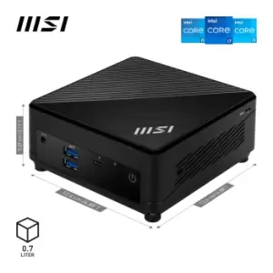 image of MSI Cubi 5 12M Intel Core i3-1215U Barebone, Mini-PC, SFF,...