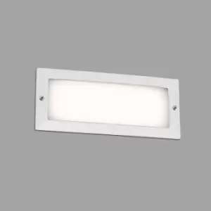 Stripe white garden recessed wall light 1 bulb 10cm