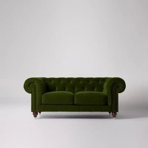 image of Swoon Winston Velvet 2 Seater Sofa - 2 Seater - Fern