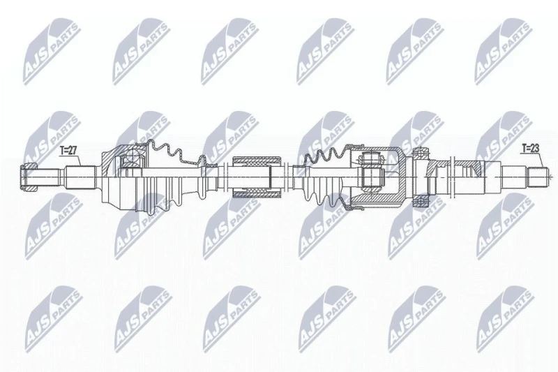 Image of NTY NPW-FR-113 Drive shaft Front Axle Right Drive Shaft (13)