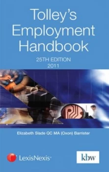 Image of Tolleys Employment Handbook by Elizabeth a Slade and 11 Kbw Chambers Book