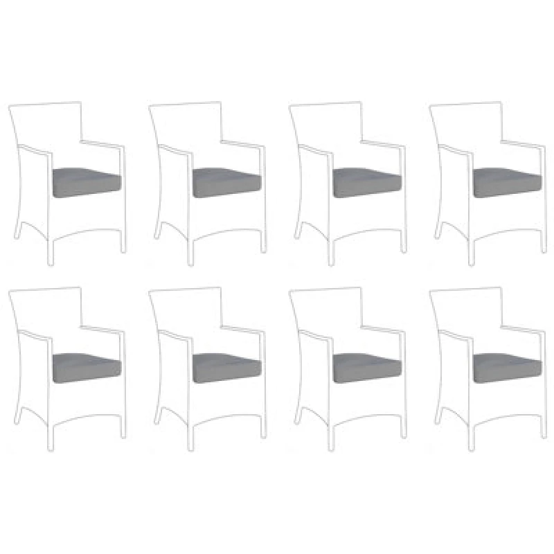 Image of Beliani Outdoor Cushion Cover Set Italy Grey