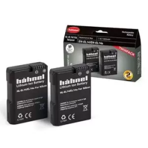 Image of Hahnel HL-EL14 Battery (Nikon EN-EL14/EL14a) - Twin Pack