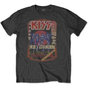 Image of KISS - Destroyer Tour '78 Mens X-Large T-Shirt - Charcoal Grey
