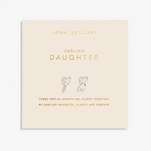 Image of Forever Yours Darling Daughter Silver Plated Earrings 6765