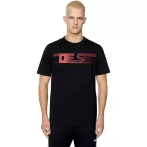 image of Diesel Line Logo T-Shirt Mens - Black