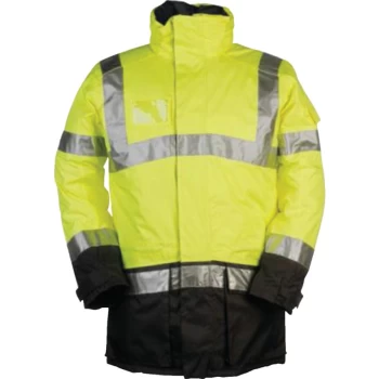 Image of Hi-vis Lightflash Large Yellow & Navy Jacket