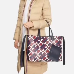 Image of Tommy Hilfiger Womens Iconic Tommy Tote Monogram Bag - Multi