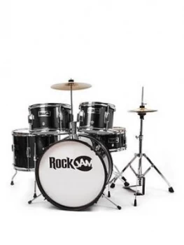 image of Rockjam Rj105 5 Piece Junior Drum Set Black