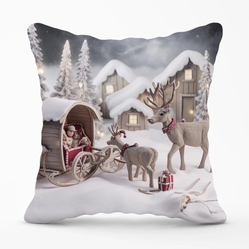 Image of Warren Reed - Designer We Come Bearing Gifts Cushions Size: 45cm x 45cm Multicolor Unisex 45cm x 45 cm