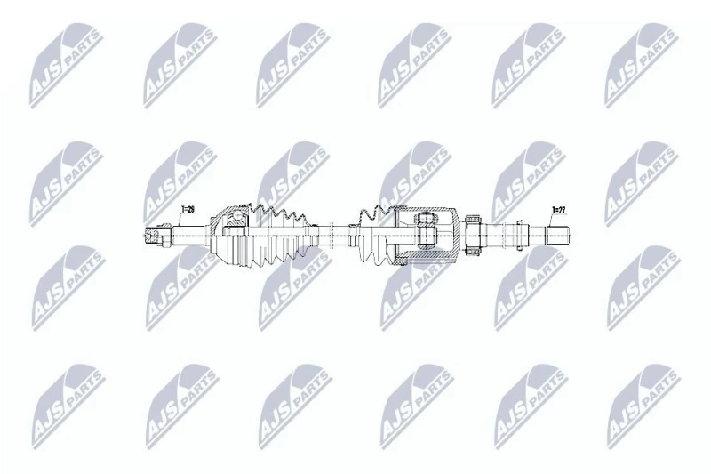 Image of NTY NPW-NS-056 Drive shaft CVT automatic transmission (stepless), Front Axle Right Drive Shaft (13)
