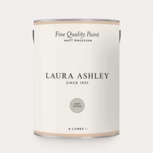 Image of Laura Ashley Matt Emulsion Paint Soft Silver 5L