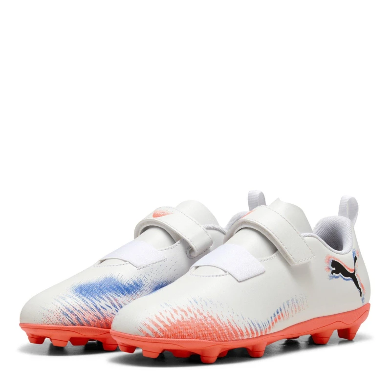 Image of Puma Future 8 Club Childrens Firm ground Football Boots White/Black/Red male C10 (28)