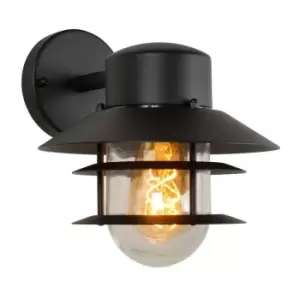 image of Lucide ZICO - Wall Light Outdoor - 1xE27 - IP44 - Black